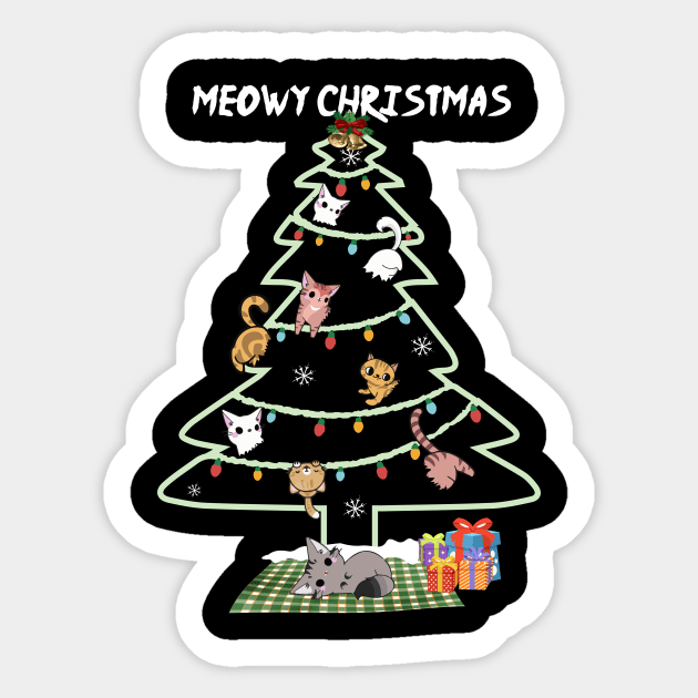 Merry Catmas Funny Cat Mom Cat Dad Christmas Cat Sticker by igybcrew